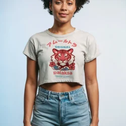Crop-top Femme - Love Tiger - Coton Bio