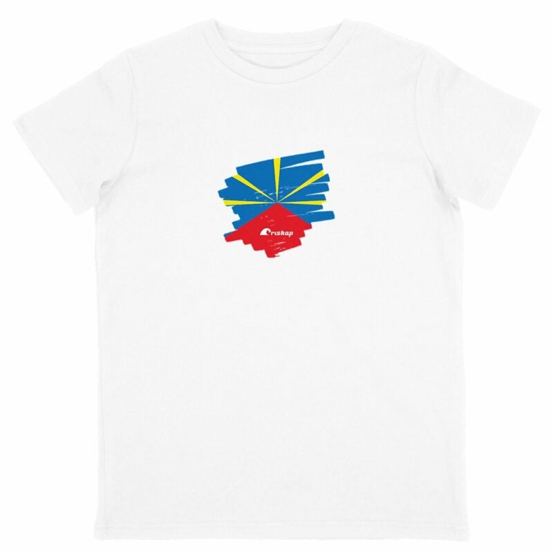 T-shirt garçon – drapeau réunion riskap – coton bio premium