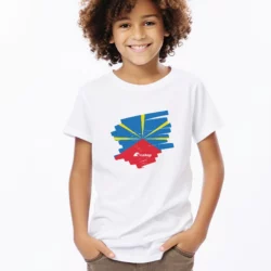 T-shirt garçon – drapeau Réunion Riskap – coton bio premium