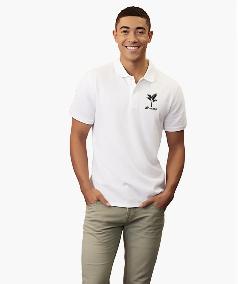 Polo homme – riskap banana – coton bio piqué et peigné