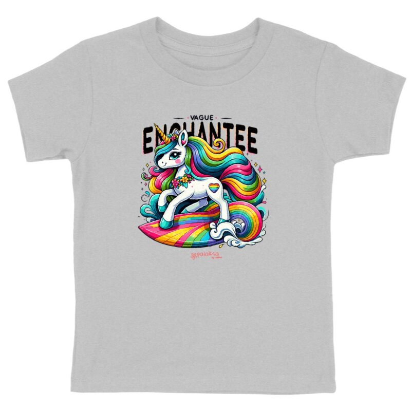 T-shirt fille – vague enchantée – coton bio premium