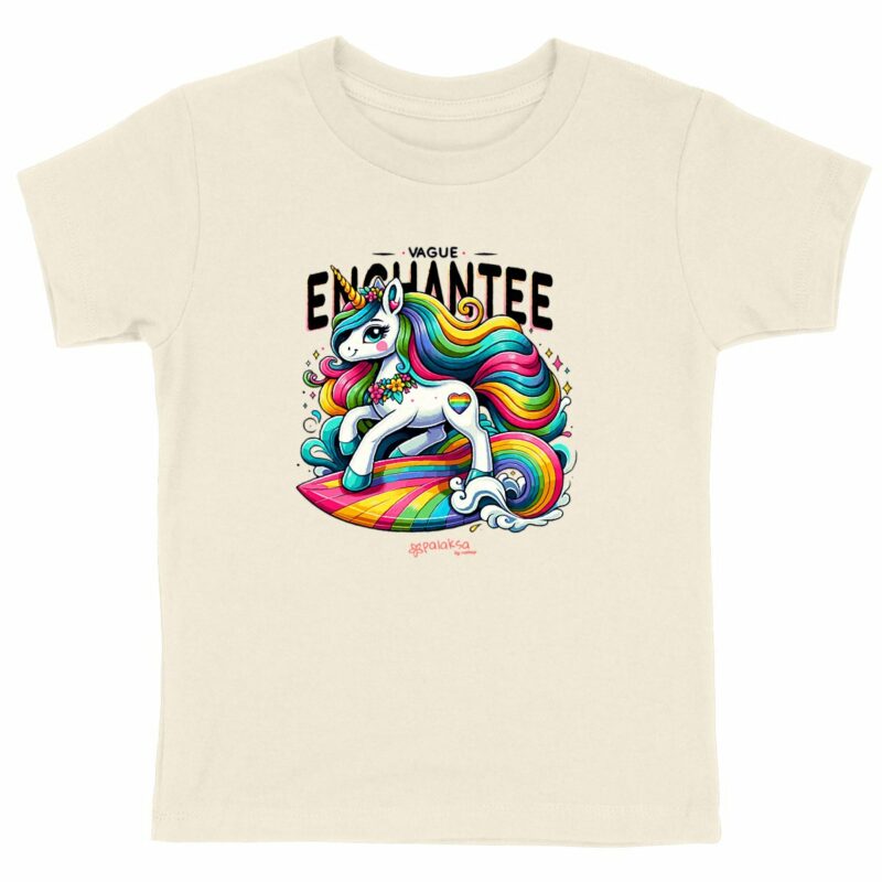T-shirt fille – vague enchantée – coton bio premium