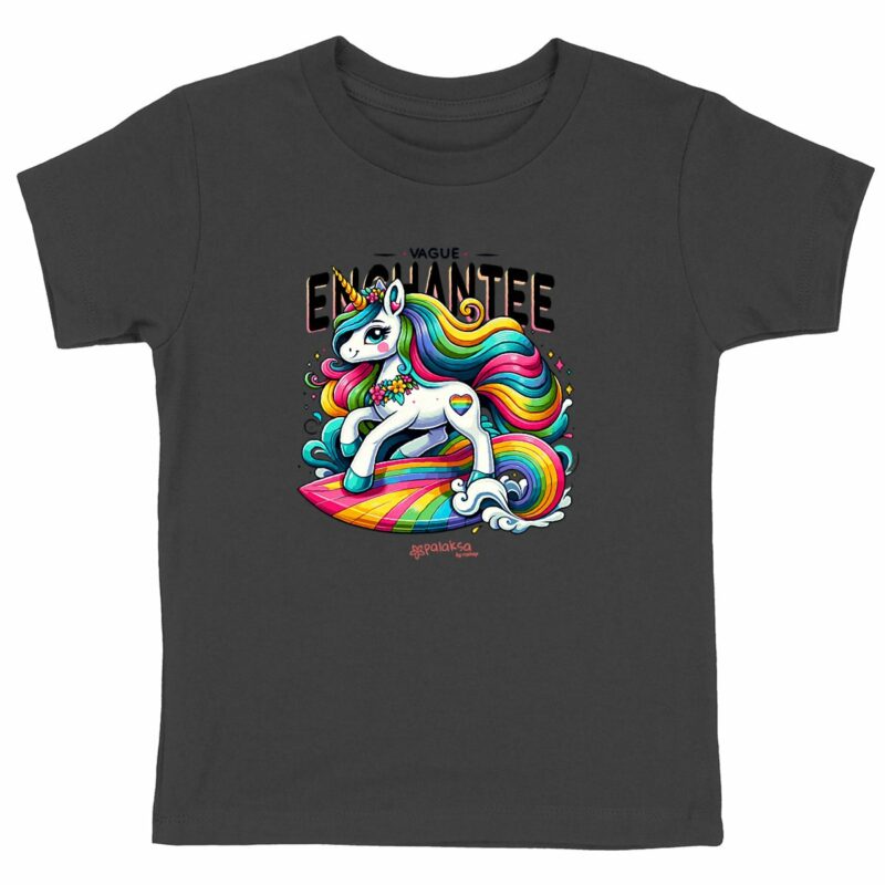 T-shirt fille – vague enchantée – coton bio premium