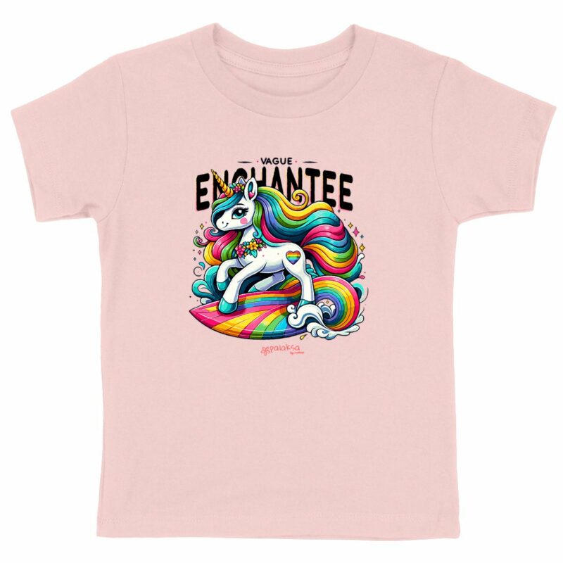 T-shirt fille – vague enchantée – coton bio premium