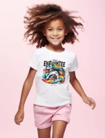 T-shirt fille – Vague Enchantée – coton bio premium