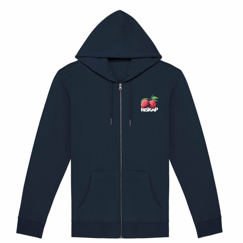 Sweat à capuche zippé - riskap lychees disguise - 85% coton bio, 15% polyester recyclé