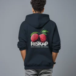 Sweat à capuche zippé - Riskap Lychees Disguise - 85% coton bio, 15% polyester recyclé
