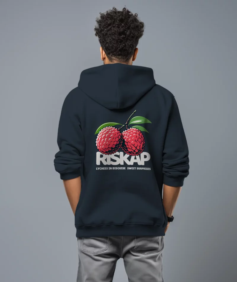 Sweat à capuche zippé - riskap lychees disguise - 85% coton bio, 15% polyester recyclé