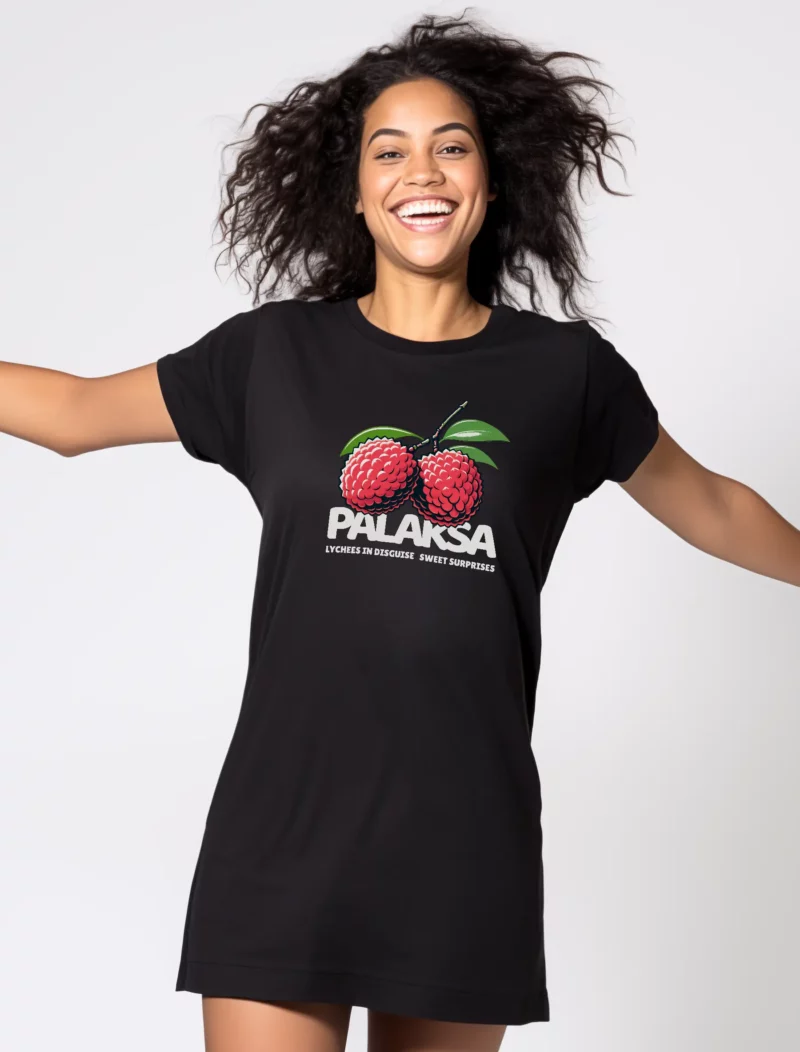 T-shirt robe femme – lychees disguise – coton bio premium