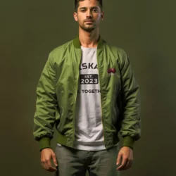 Veste bomber - Lychees - 100 % Polyester Recyclé
