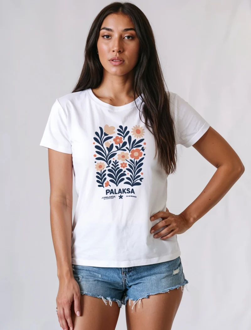 T-shirt femme - motif fleurs
