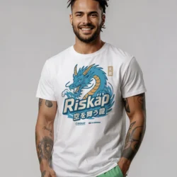 T-shirt Homme - Flying Dragon - Qualité Premium Bio