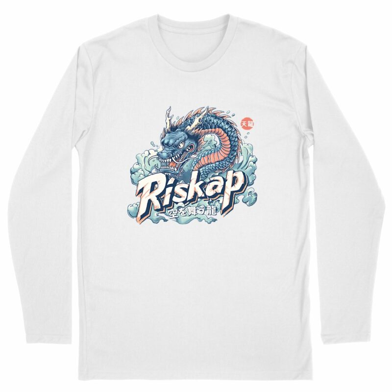 T-shirt homme manches longues - flying dragon - qualité premium bio
