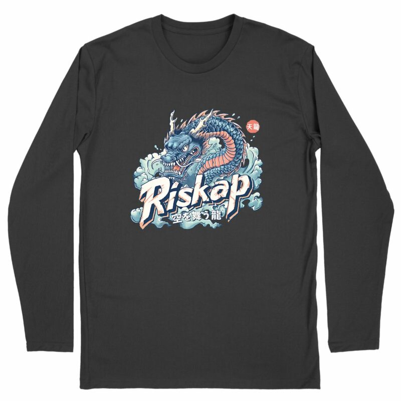 T-shirt homme manches longues - flying dragon - qualité premium bio