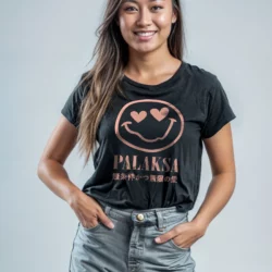 T-shirt femme - Happy Love - coton bio premium
