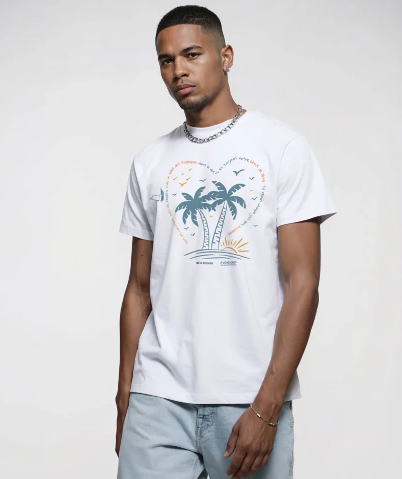 T-shirt homme - cœur tropical