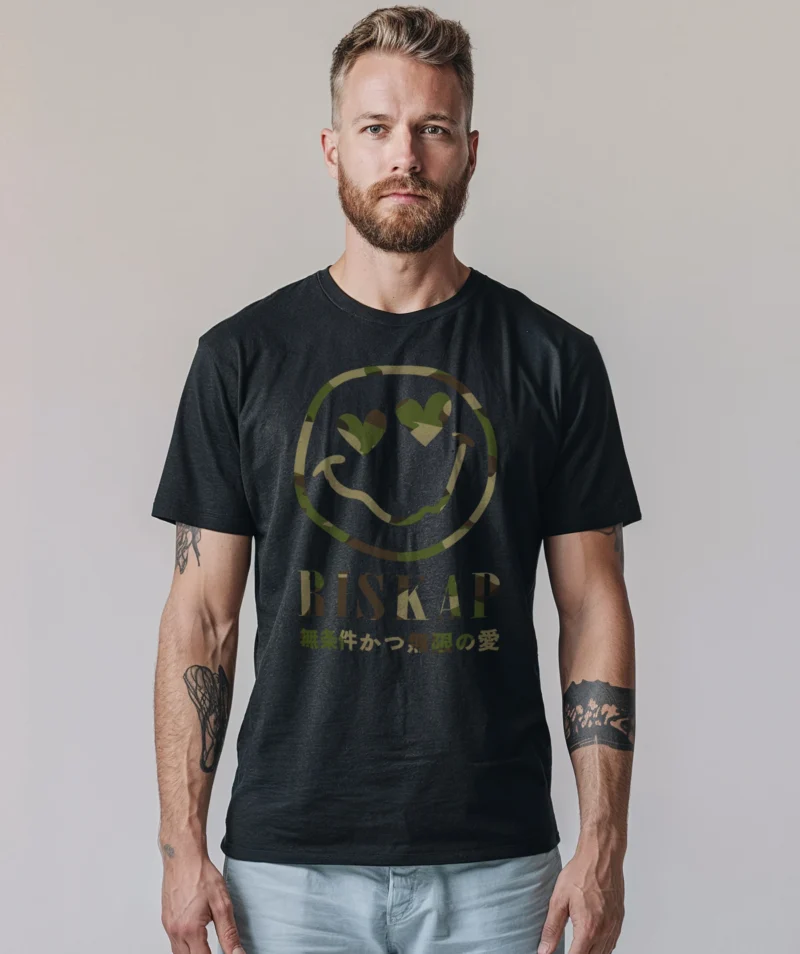T-shirt homme - happy smile camo