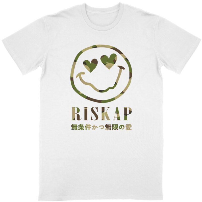 T-shirt homme - happy smile camo - coton bio premium