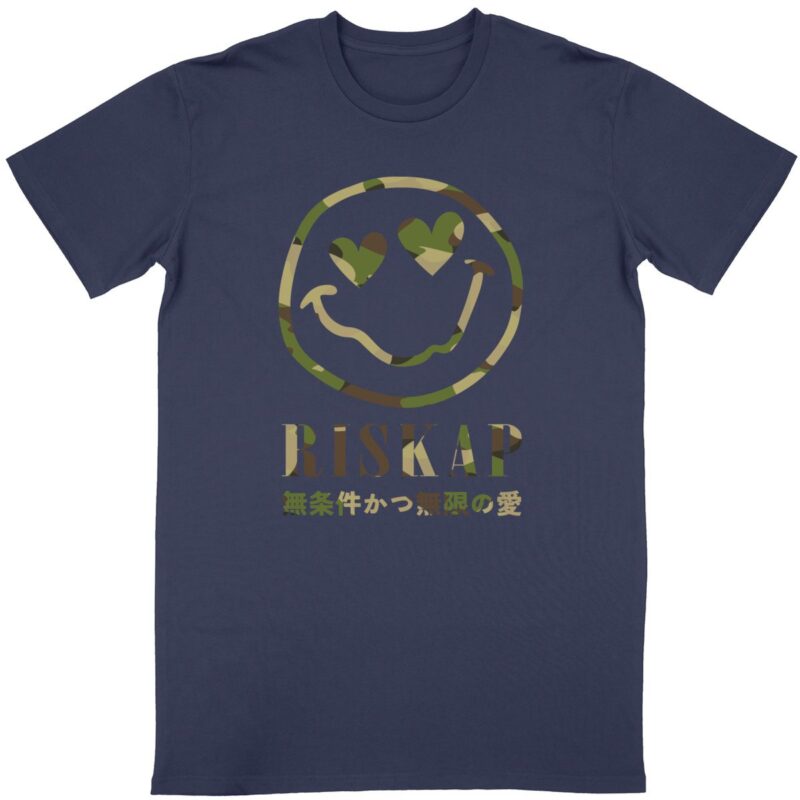 T-shirt homme - happy smile camo - coton bio premium