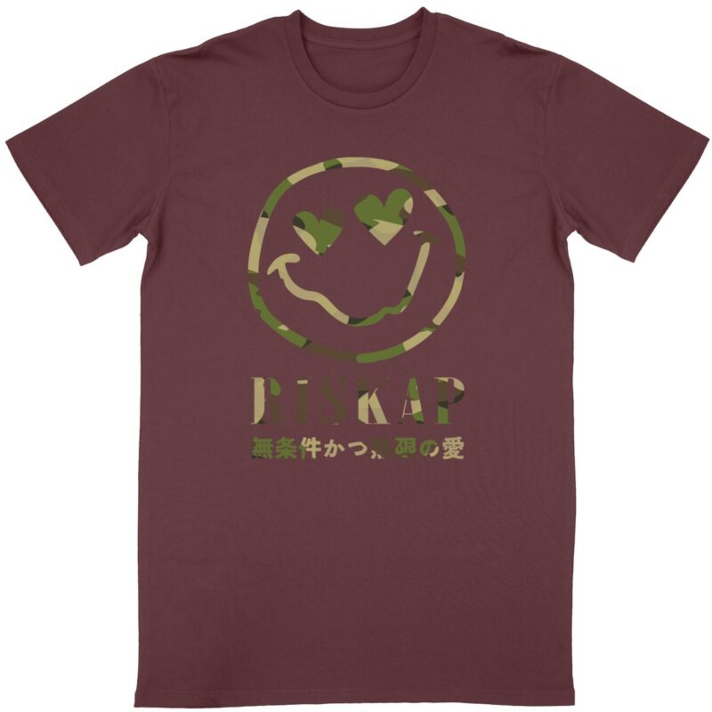 T-shirt homme - happy smile camo - coton bio premium