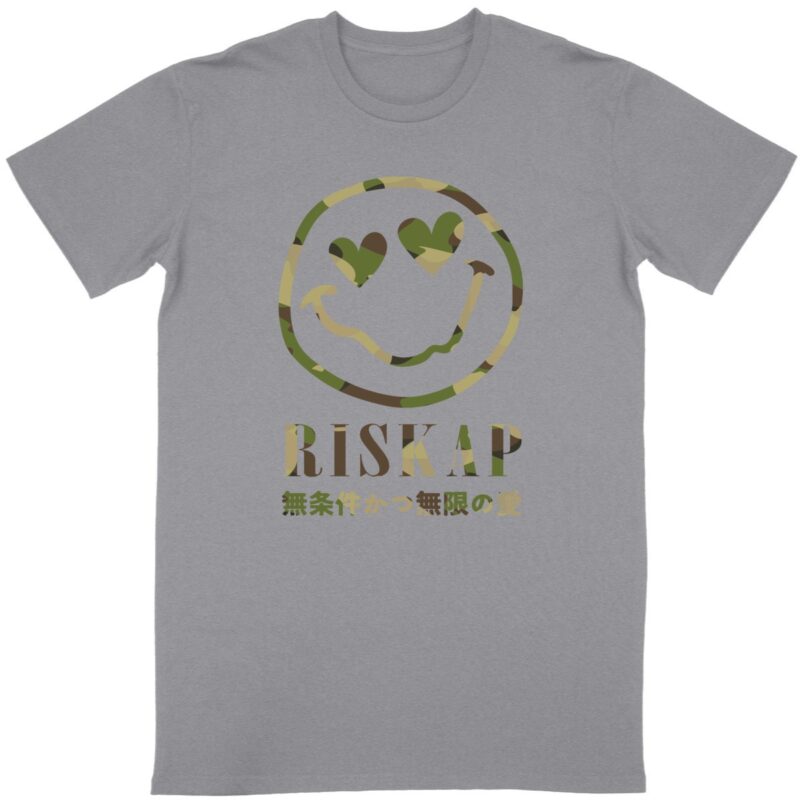 T-shirt homme - happy smile camo - coton bio premium