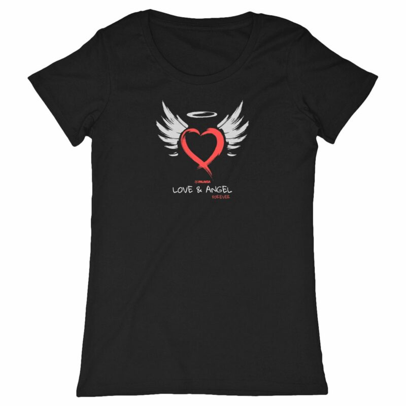 T-shirt femme - love & angel - coton bio premium