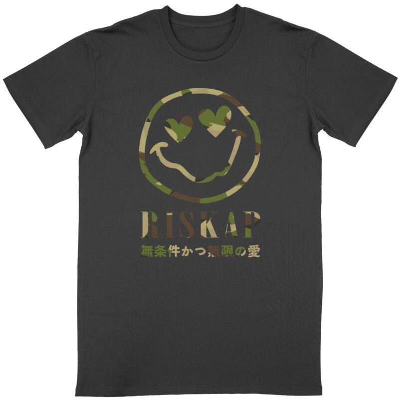 T-shirt homme - happy smile camo - coton bio premium