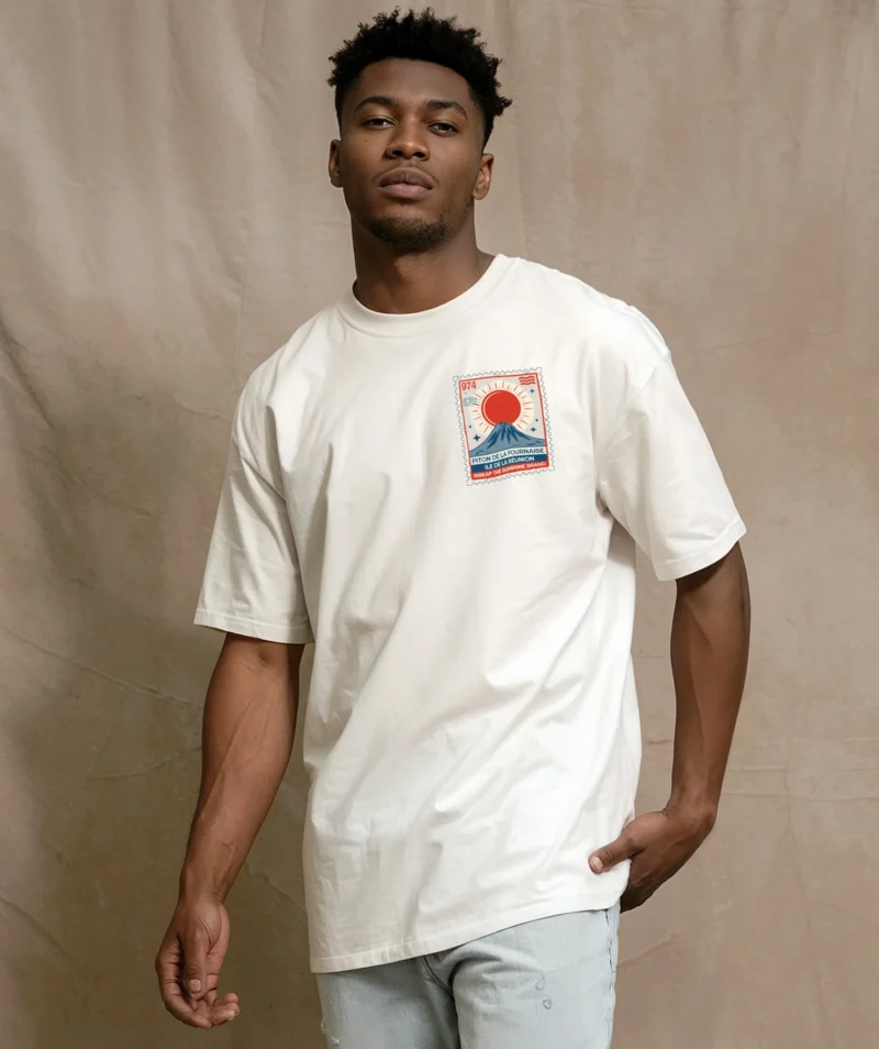 T-shirt homme - timbre réunion - coton bio premium – image 2