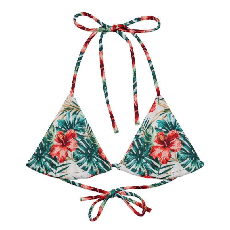 Haut de maillot de bain femme - tropical flowers - tissu recyclé – image 4