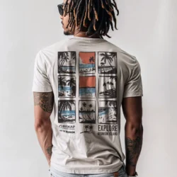 T-shirt Homme - Explore Reunion - Coton Bio Premium