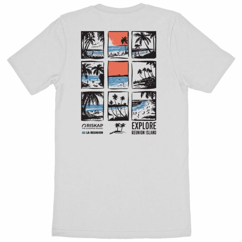 T-shirt homme - explore reunion - coton bio premium