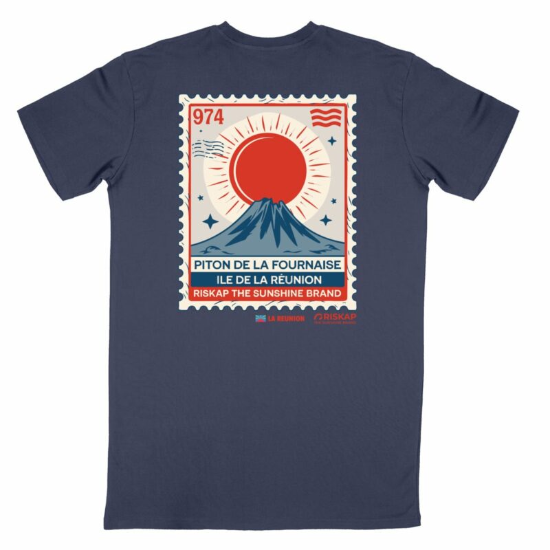 T-shirt homme - timbre réunion - coton bio premium