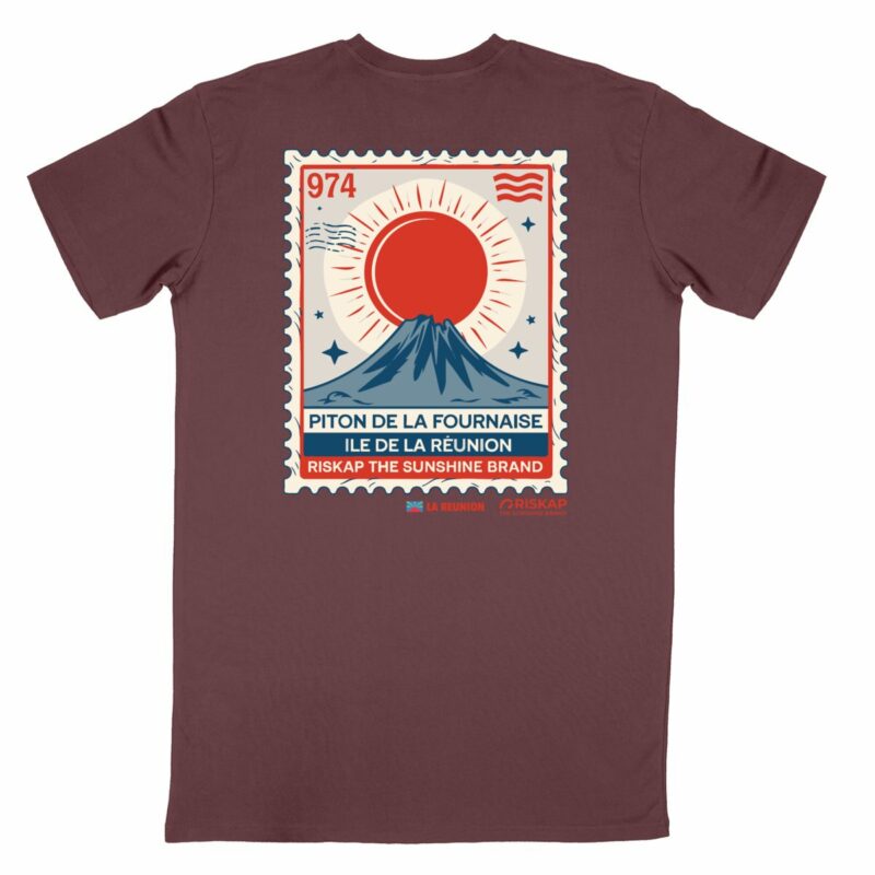 T-shirt homme - timbre réunion - coton bio premium