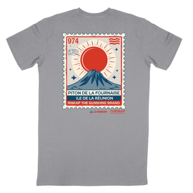 T-shirt homme - timbre réunion - coton bio premium