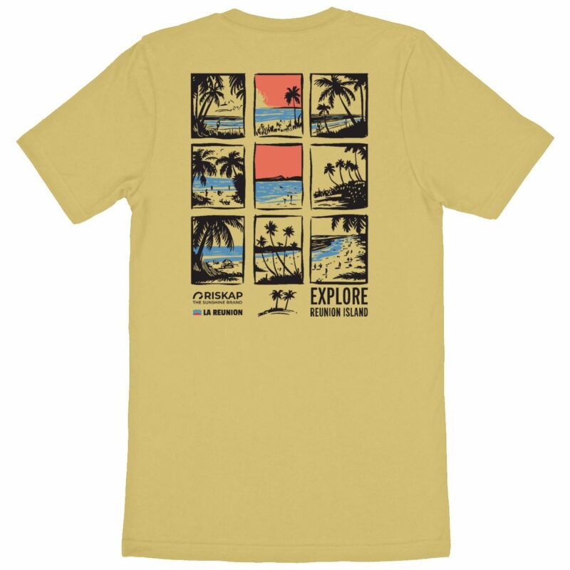 T-shirt homme - explore reunion - coton bio premium