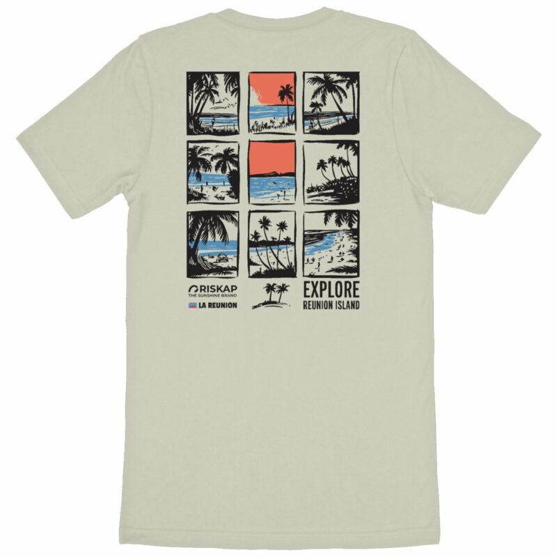 T-shirt homme - explore reunion - coton bio premium