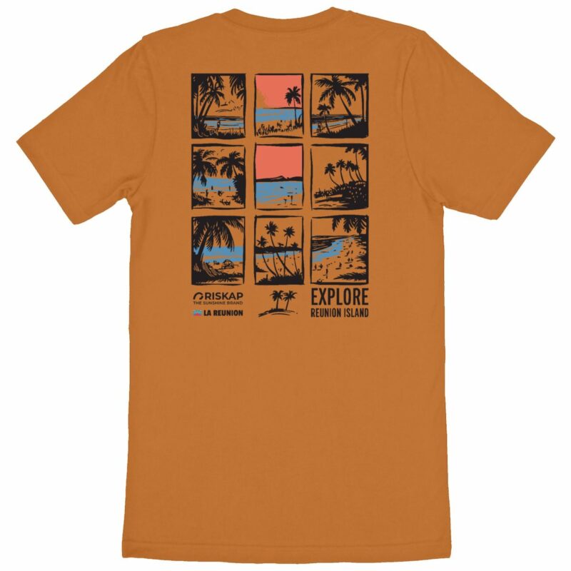 T-shirt homme - explore reunion - coton bio premium