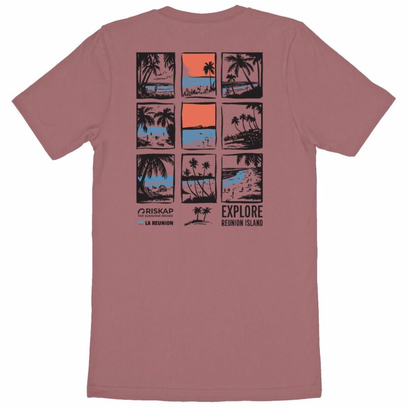 T-shirt homme - explore reunion - coton bio premium