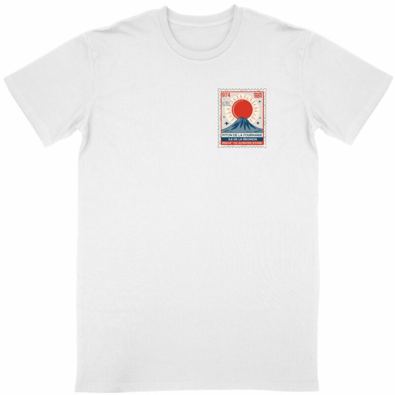 T-shirt homme - timbre réunion - coton bio premium