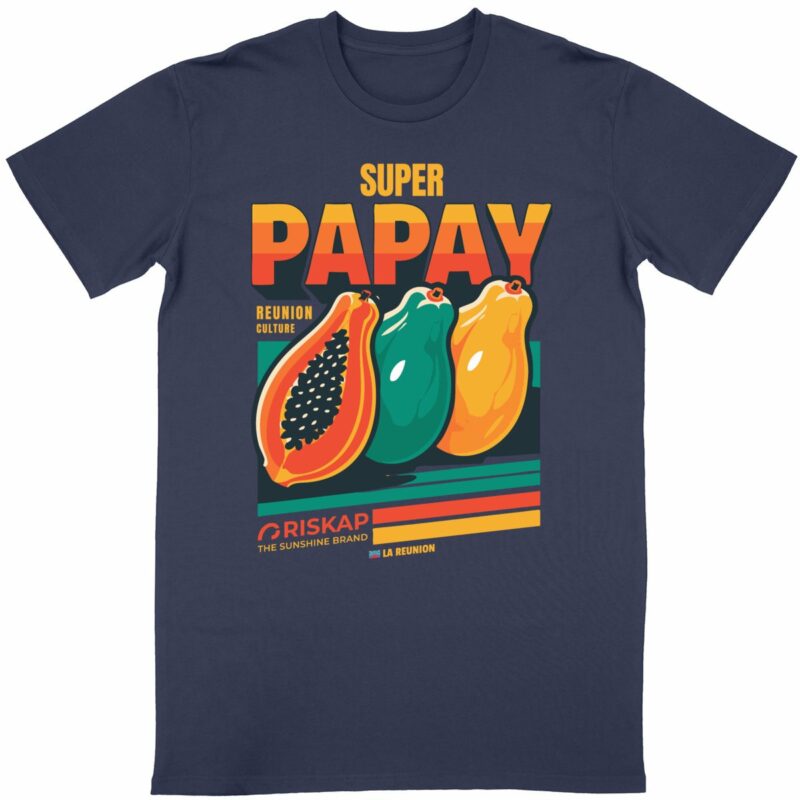 T-shirt homme -super papay - coton bio premium