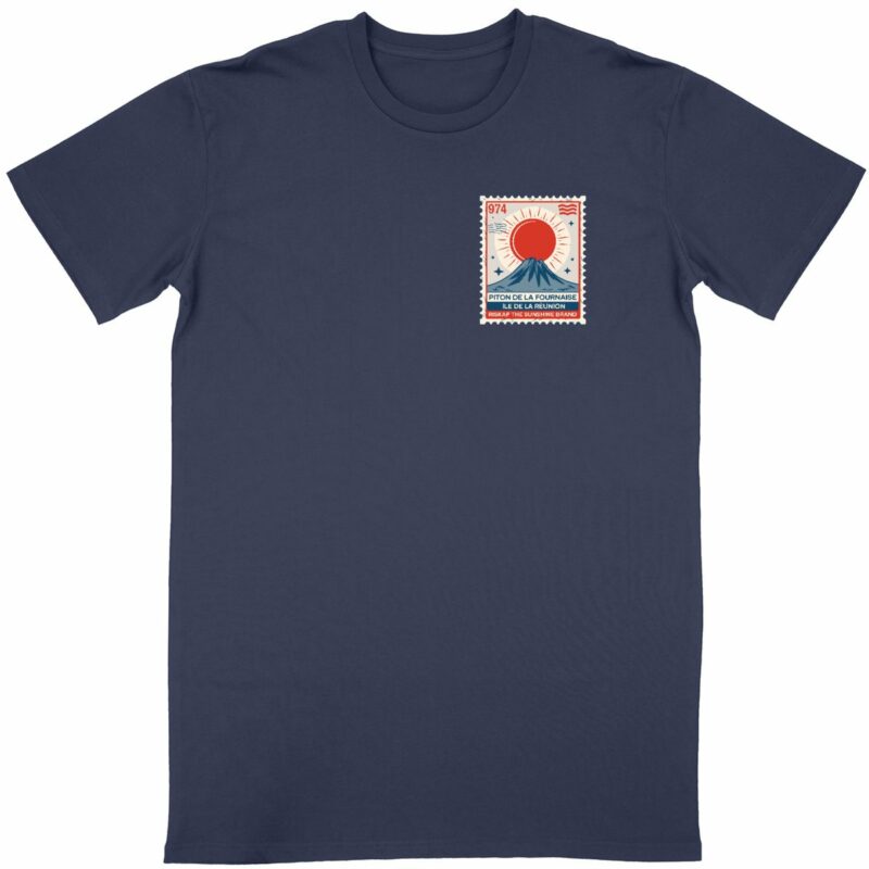 T-shirt homme - timbre réunion - coton bio premium