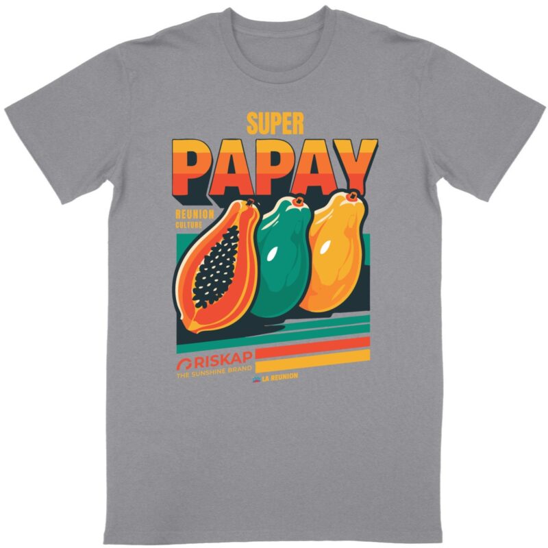 T-shirt homme -super papay - coton bio premium