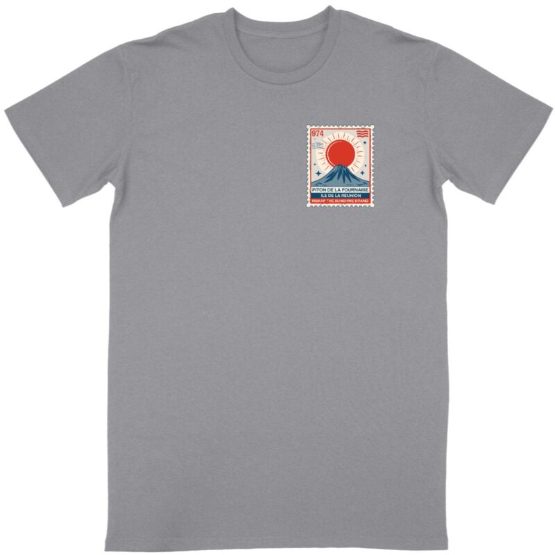 T-shirt homme - timbre réunion - coton bio premium