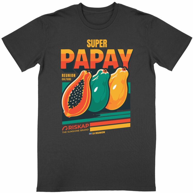 T-shirt homme -super papay - coton bio premium