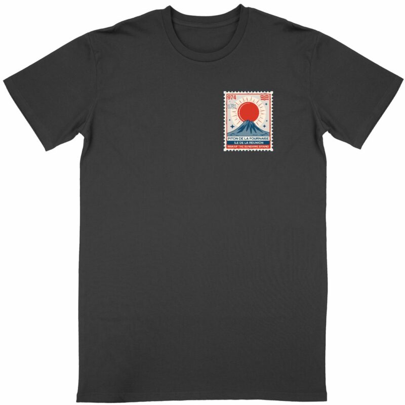 T-shirt homme - timbre réunion - coton bio premium