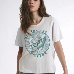 T-shirt Femme Léger - Sun Whale - Coton Bio Premium