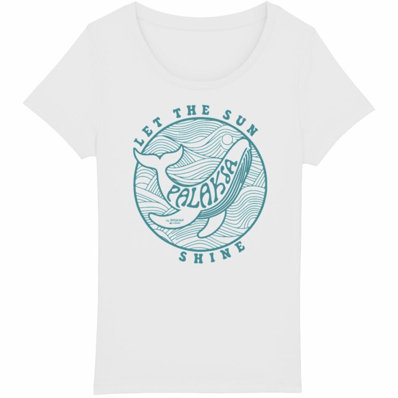 T-shirt femme léger - sun whale - coton bio premium
