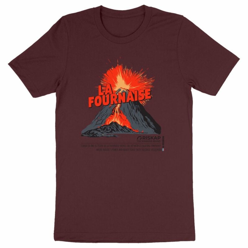 T-shirt homme – la fournaise réunion riskap – coton bio premium