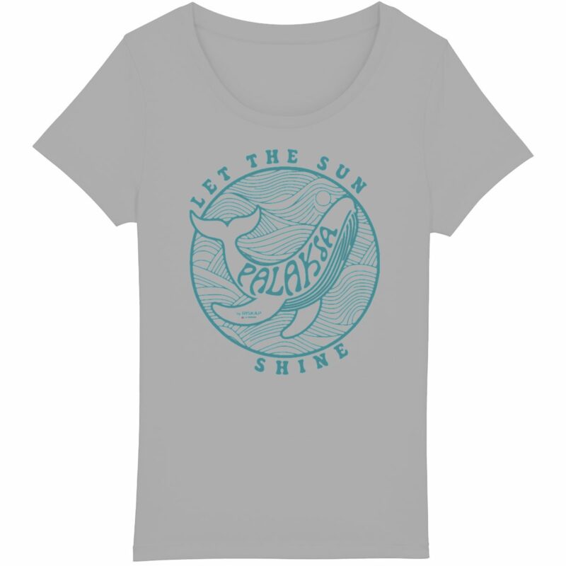 T-shirt femme léger - sun whale - coton bio premium