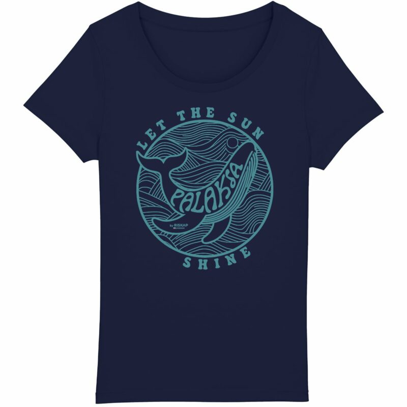 T-shirt femme léger - sun whale - coton bio premium